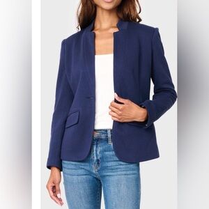 Gibson Look Navy Notch Collar Blazer navy size large